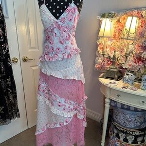 Sweet Summer Floral Maxi Dress, Sz M